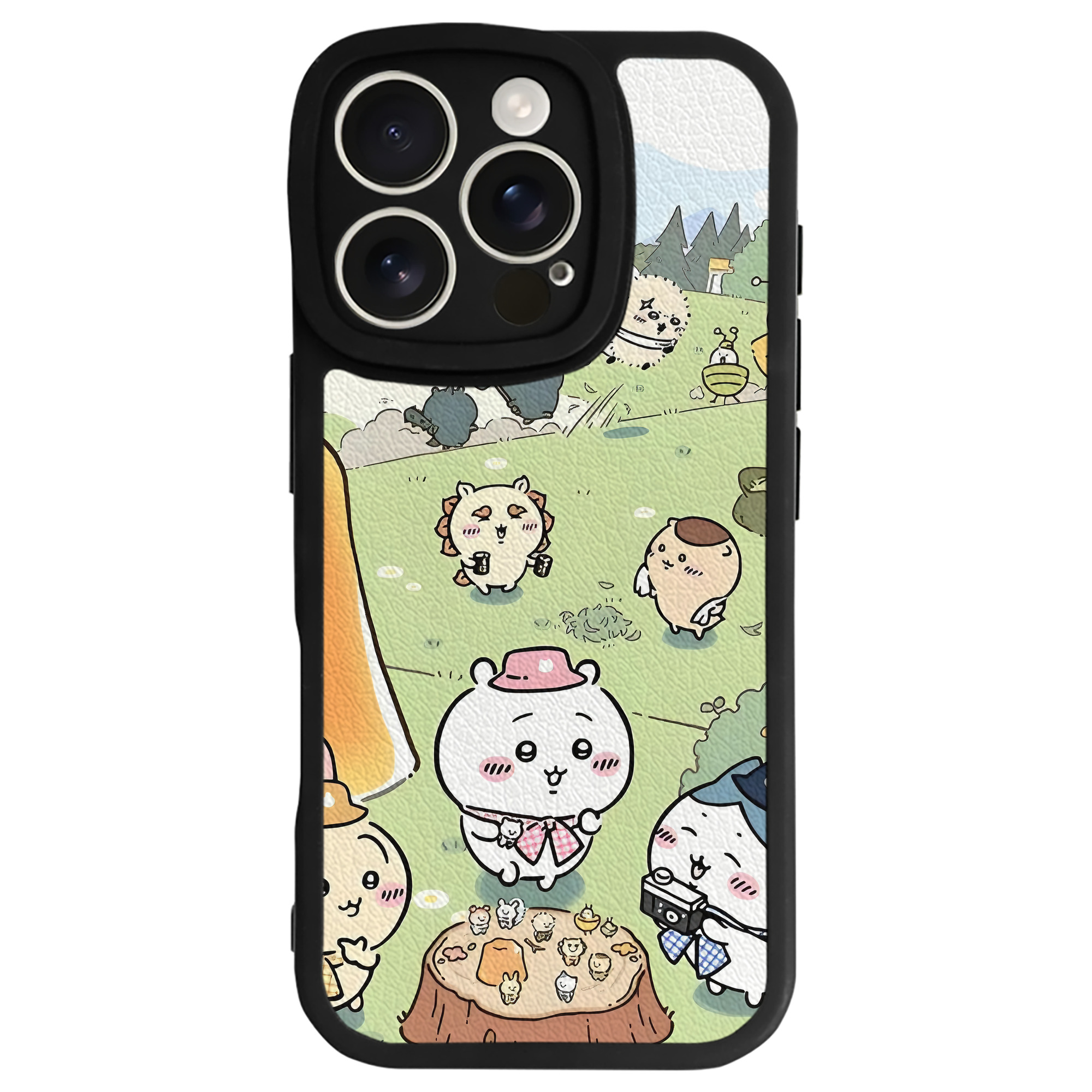 （画像用） ちいかわ Chii-kawa 【iPhone 16シリーズ対応】シリコンスマホケース（レザー調） 材質：シリコン